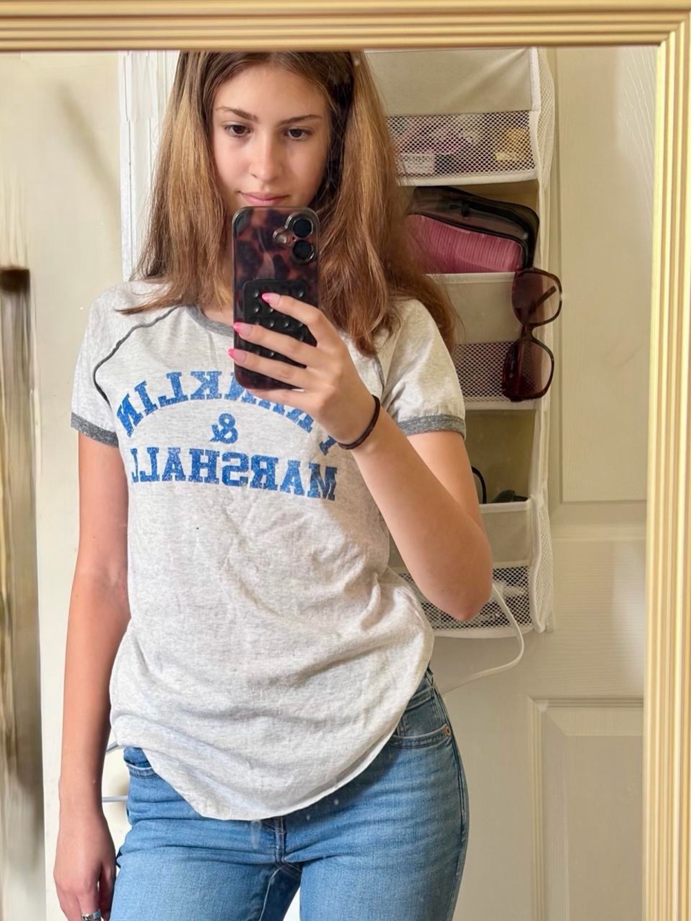 Franklin & Marshall graphic raglan T-shirt